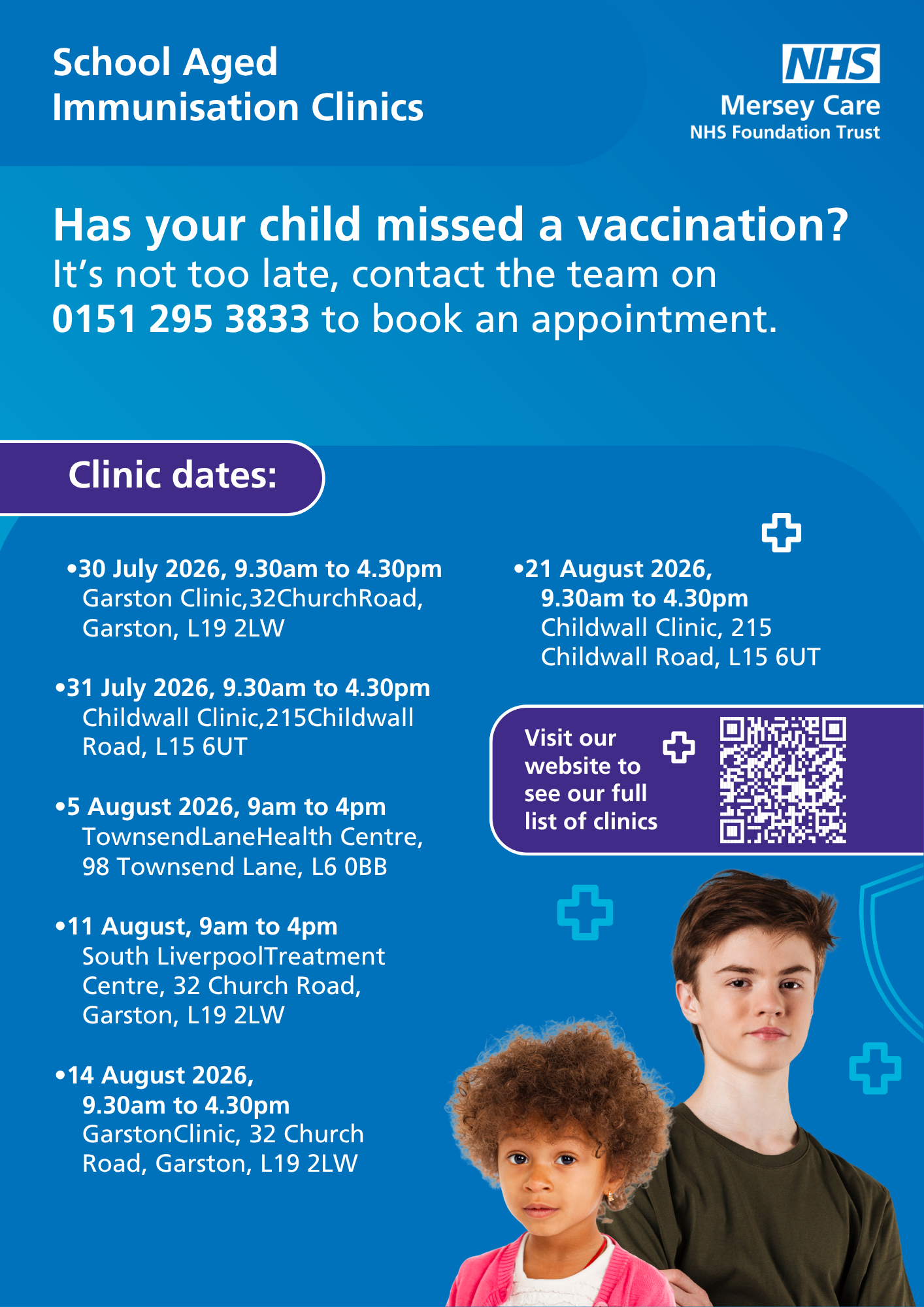 School Holiday Vaccination Clinics Available This Summer